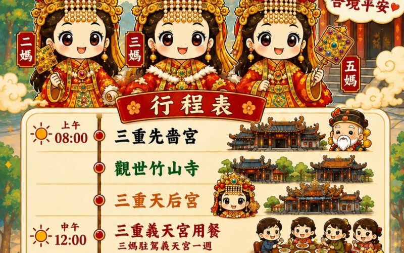因應山邊媽祖三蘆賜福遶境     新北交通局6月6日啟動交通疏導與改道路線機制