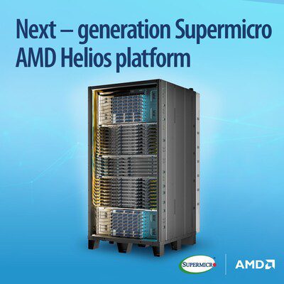 Supermicro 憑藉 AMD Helios 平台，擴展其機架級 AI 領導優勢，加速部署及營運效率