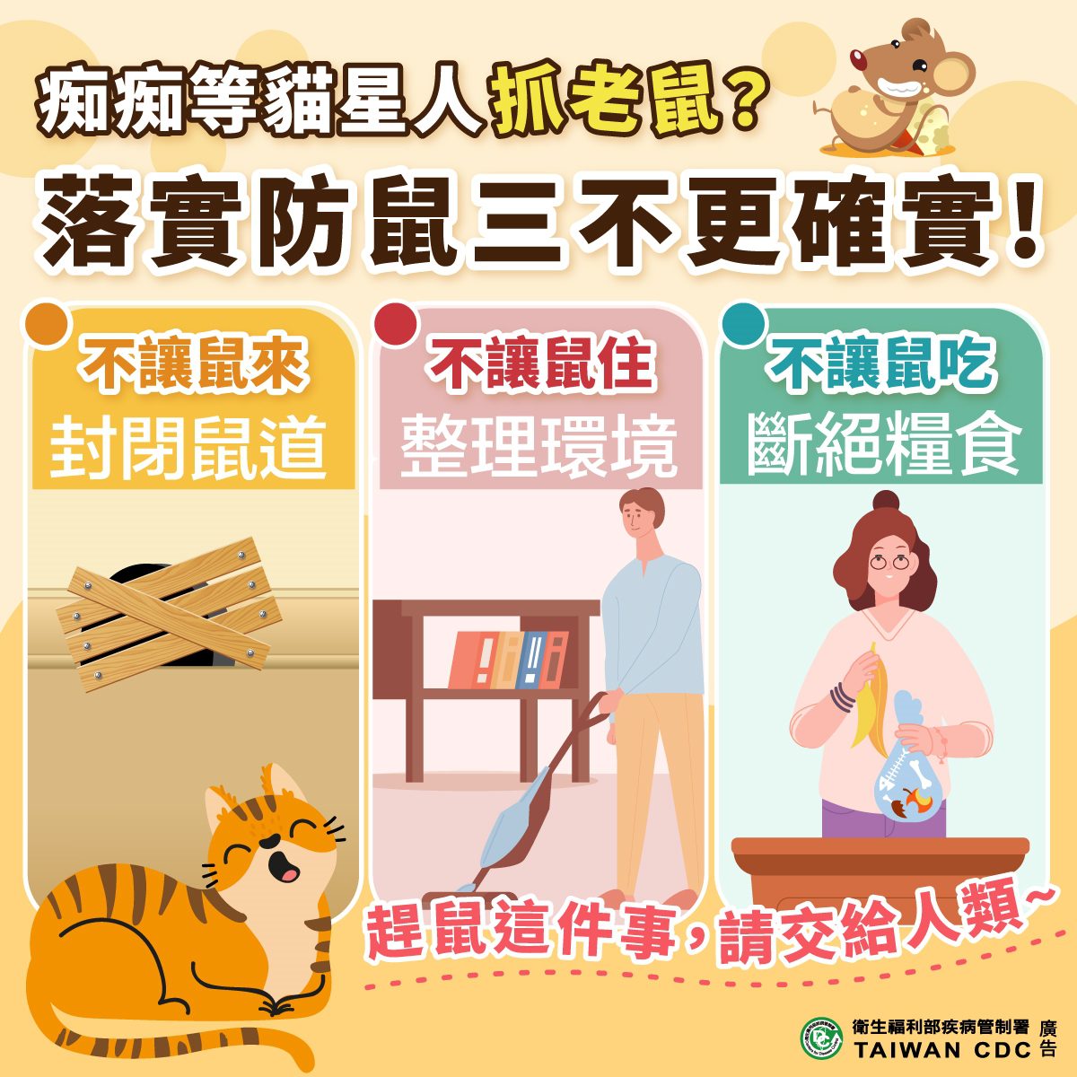 嘉市加強環境清潔與鼠害防治　共同築起漢他病毒防護網