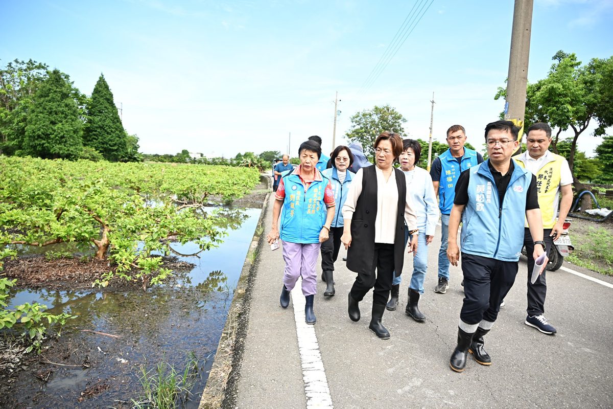 彰化連日豪雨重創農作  王惠美現勘溪州芭樂疾呼中央：納入天災現金救助