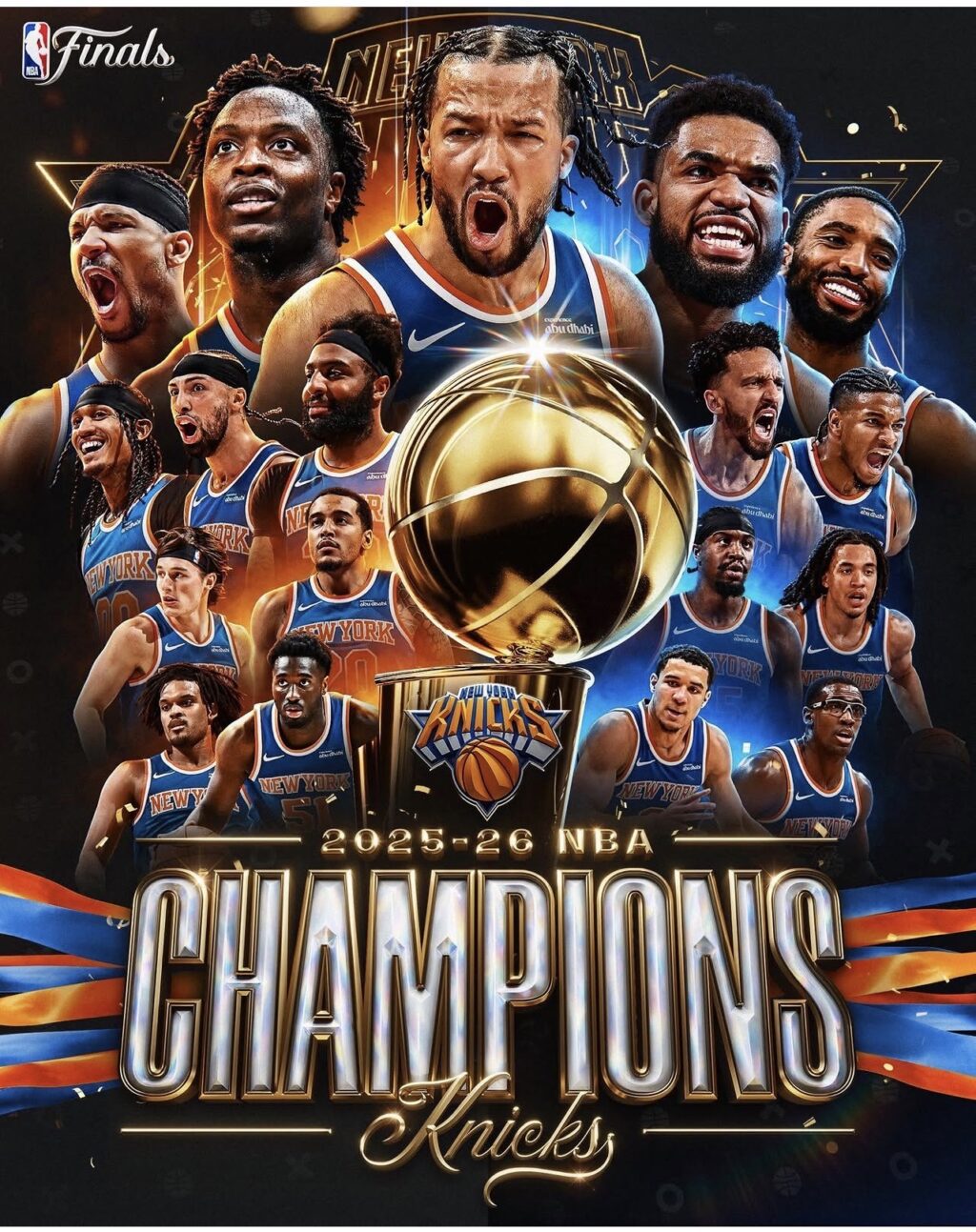 影/《NBA總冠軍》尼克末節逆襲睽違53年奪冠 布朗森封王戰爆砍45分奪FMVP!