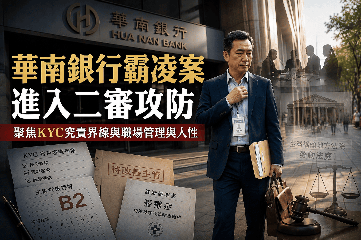 三十年銀行職涯，最後只剩下一次錯誤？華南銀前襄理自述被職場霸凌而提前退場