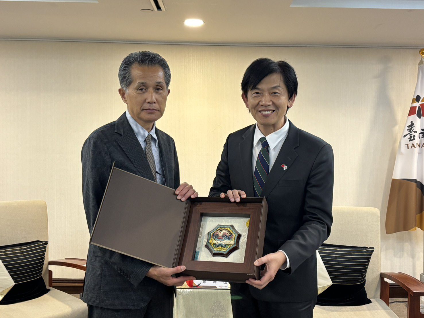 日本笠間市山口伸樹市長率團蒞府拜會　盼擴展多元領域交流