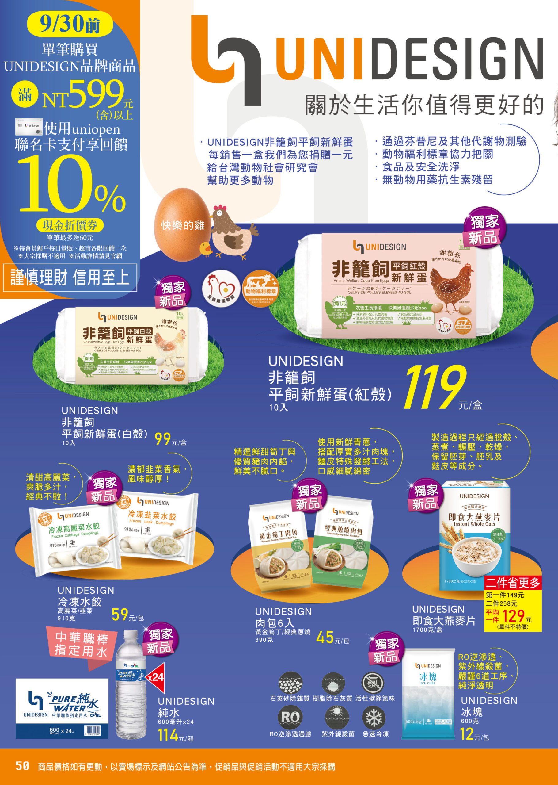 隨著 7 月 1 日通路新品牌「萬家福量販」與「樂家康超市」正式亮相，集團全新自有品牌「UNIDESIGN」系列商品也同步磅礡登場！