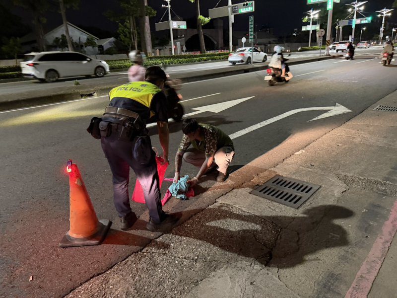 港灣新聞網 / 烏龜命喪車道成路障！高雄暖警秒速排除　避免二次事故發生