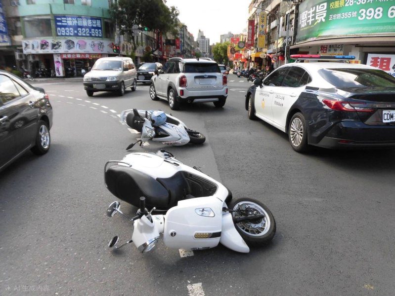 港灣新聞網／高雄三民驚傳路口碰撞！轎車紅燈左轉撞2機車　2女騎士送醫