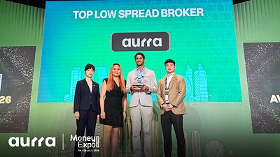 Aurra Markets獲2026阿布扎比金融博覽會「年度最佳低點差外匯經紀商」獎項