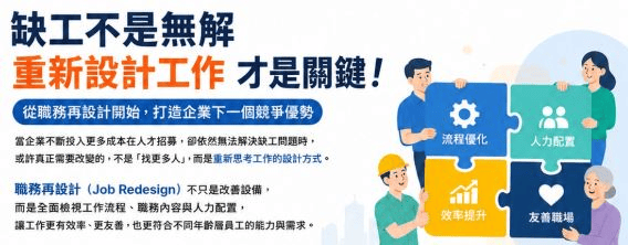 缺工不是無解　企業該重新設計的不是人才而是工作