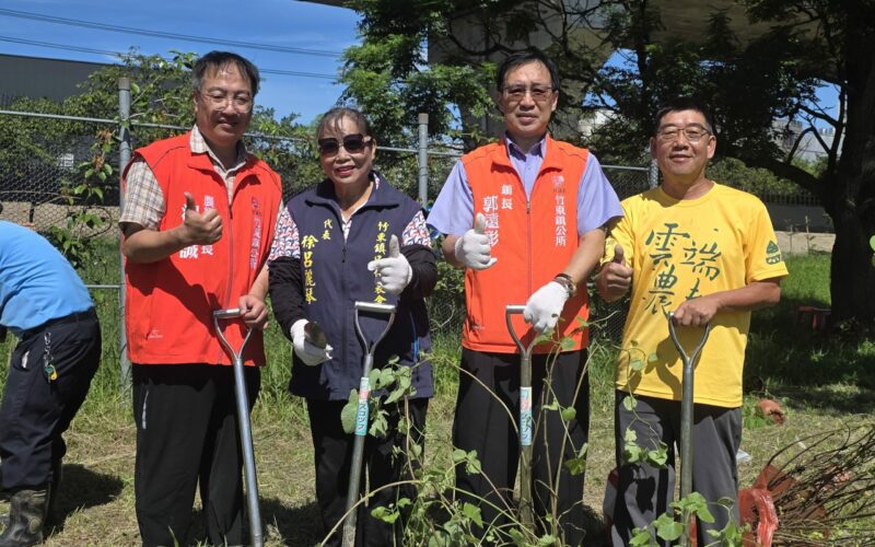 竹東河濱公園再添新亮點  公所攜手產銷班種下800株麝香木