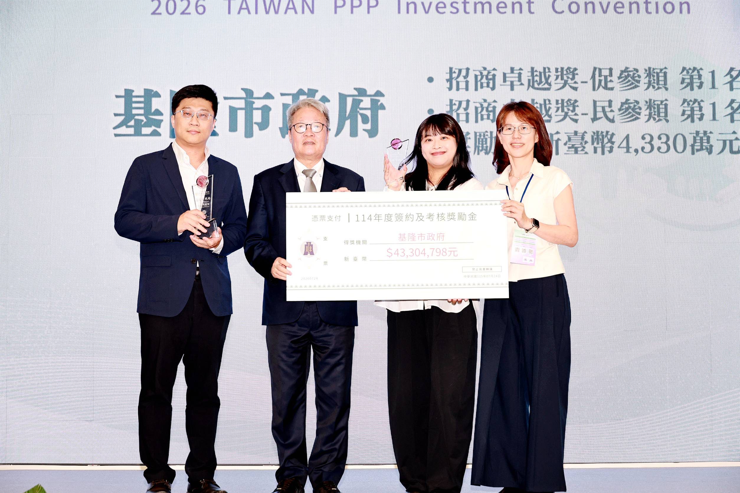 超狂！基隆招商奪三冠　全國最高4,330萬元獎勵金入袋