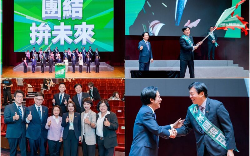 誓將福利國家願景落實到宜蘭　林國漳從賴清德手中接下戰旗全力拚勝選