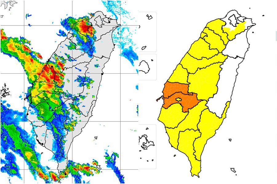 影音/南方雲系北移+午後對流發展旺盛 15縣市豪雨大雨特報