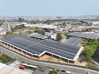 葡電新能源於台中市慈明高中啟用全台最大「風雨球場」太陽能光電系統