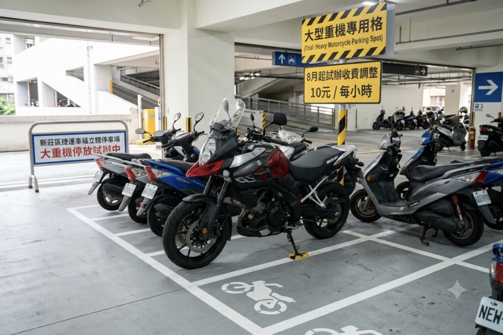 新北市大型重機停放一般機車格 8月起調整收費改為每小時10元