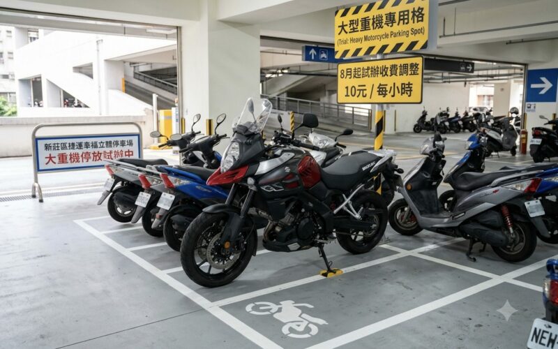 新北市大型重機停放一般機車格 8月起調整收費改為每小時10元