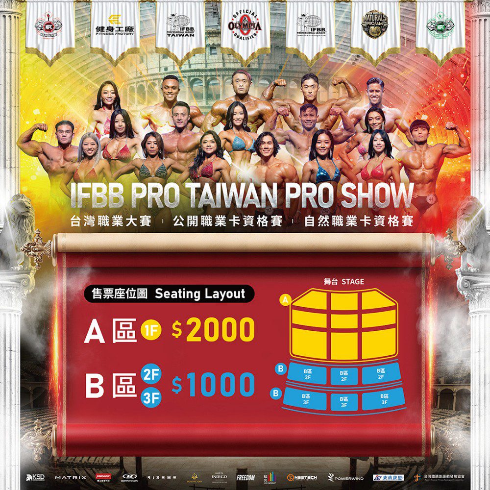 健美最高殿堂降臨高雄！NPC Worldwide台灣職業卡資格賽7月登場   14張IFBB PRO職業卡等你挑戰