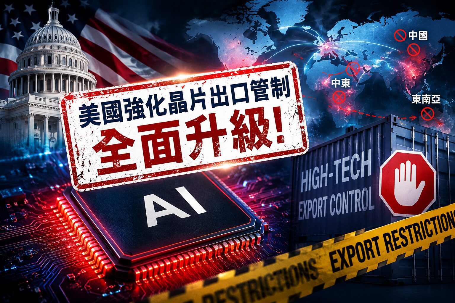 封堵第三國漏洞！美國國會通過新法 嚴查高階 AI 晶片轉口