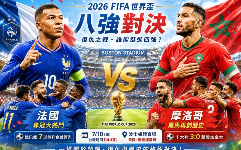 姆巴佩領軍迎戰『亞特拉斯雄獅』！摩洛哥力拚隊史首勝法國闖四強