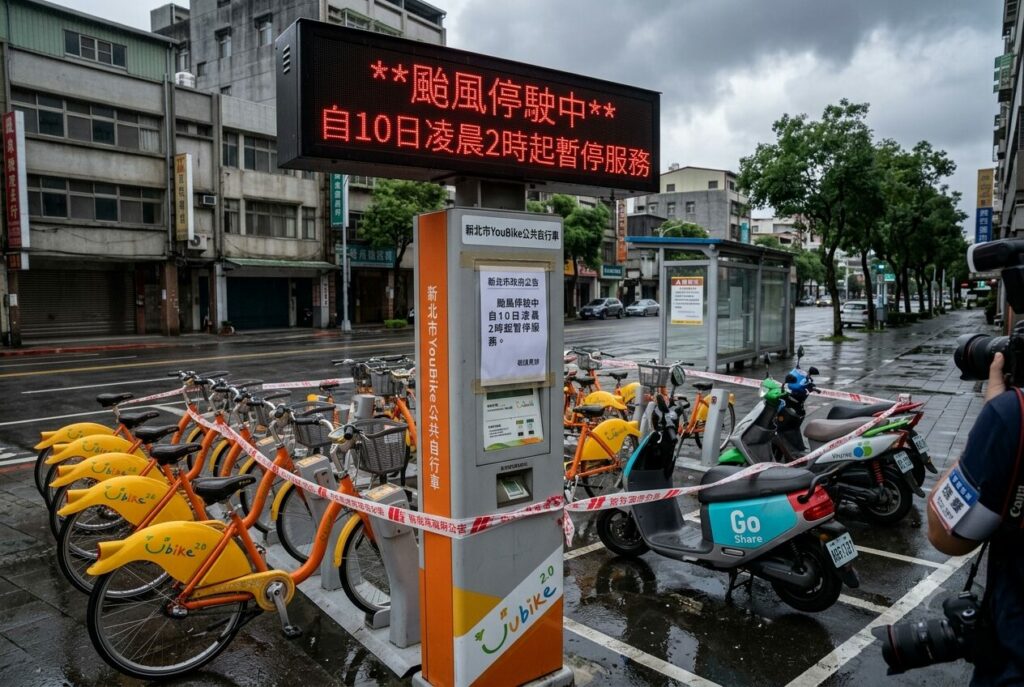 因應巴威颱風 新北YouBike及共享機車自7/10凌晨2時起暫停營運