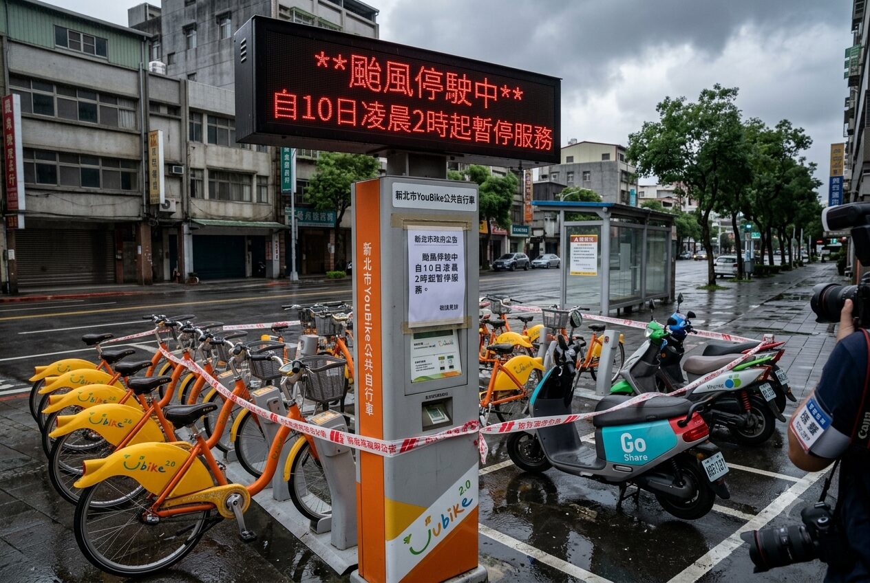 因應巴威颱風 新北YouBike及共享機車自7/10凌晨2時起暫停營運