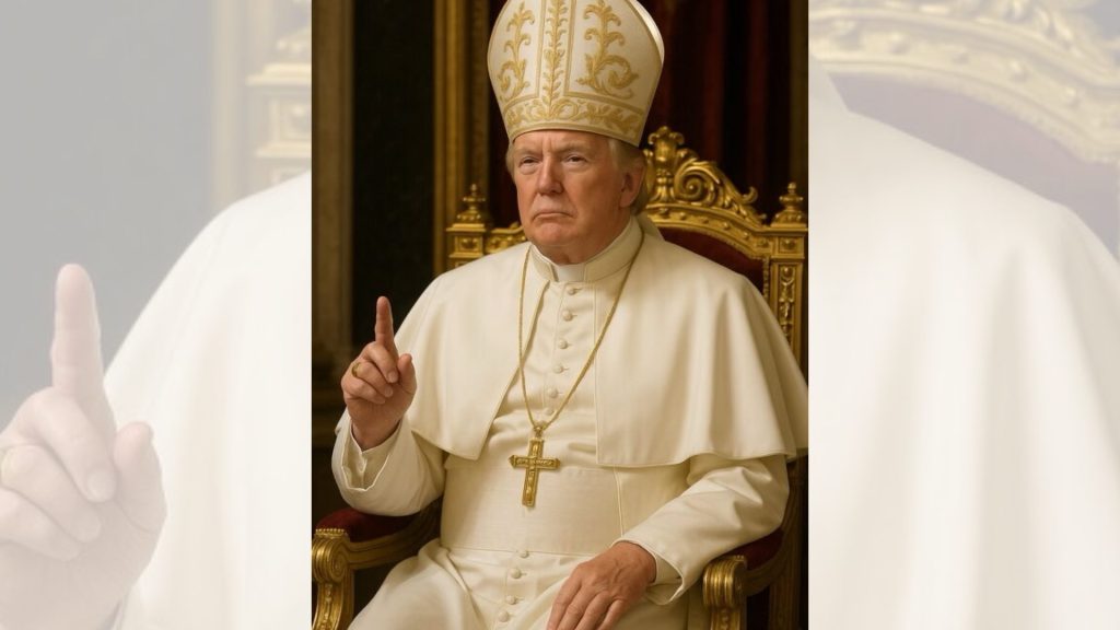 影音/美國總統川普發布了自己扮演教宗的照片?