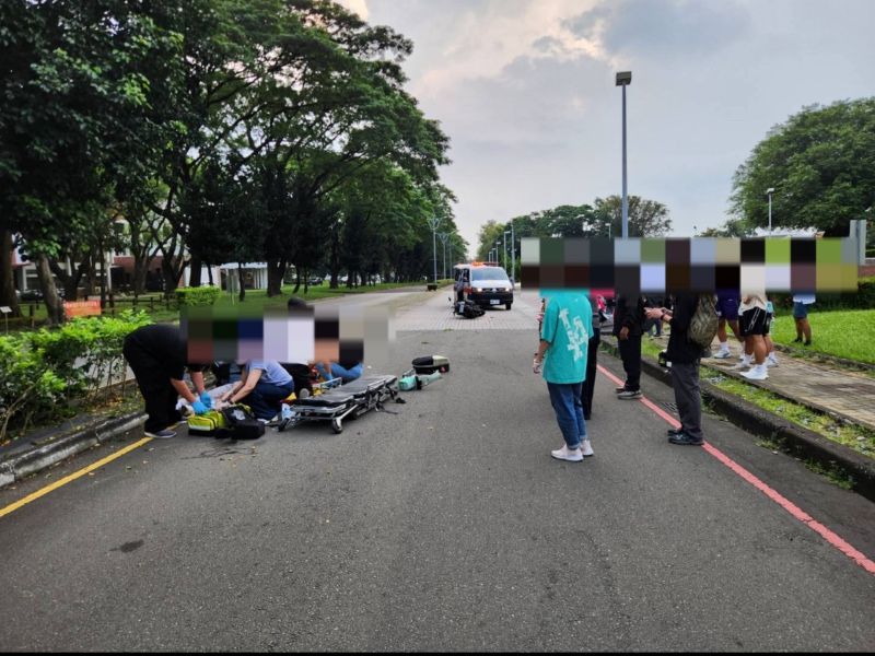 屏科大校園驚傳機車自摔事故　學生送醫搶救中