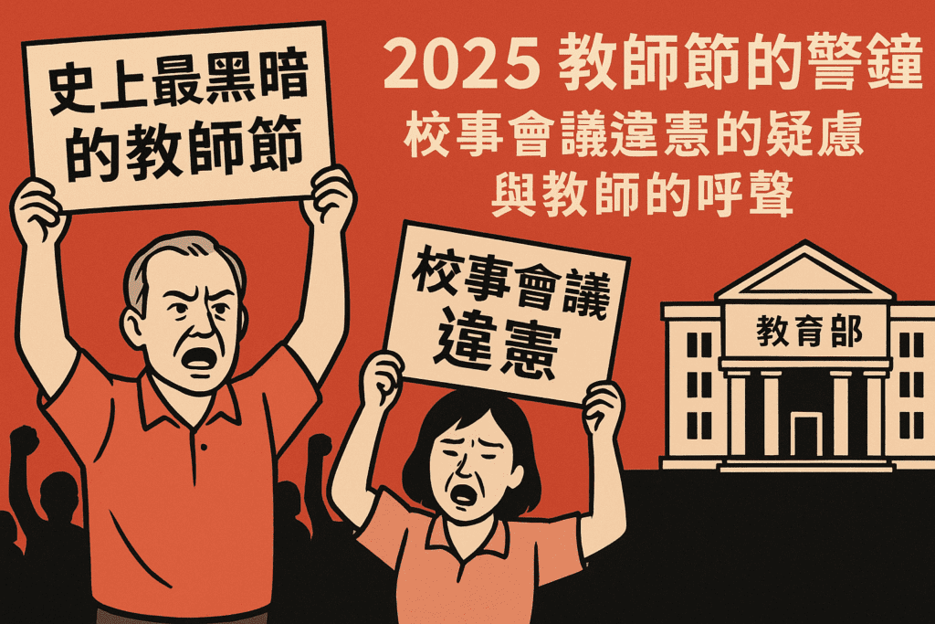 【社論】2025教師節的警鐘──校事@會議違憲的疑慮與教師的呼聲!