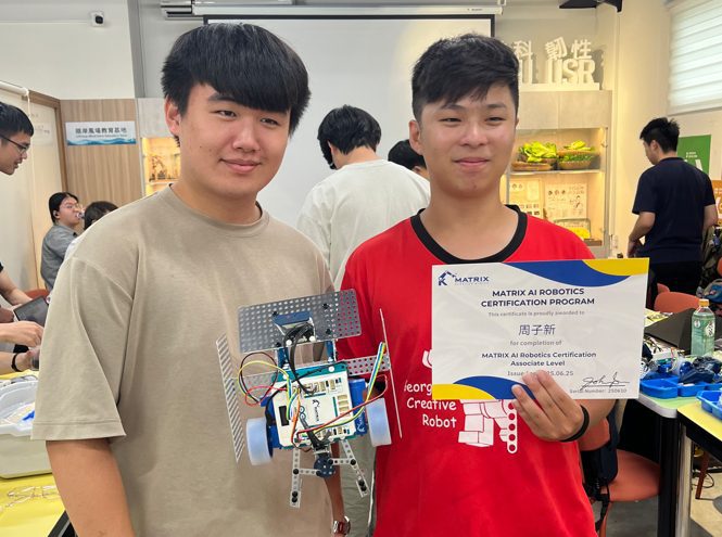 帶著MATRIX平台挺進全世界　貝登堡智能攜手虎科大傾力推動AI機器人教育