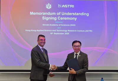 香港應科院與斯洛伐克科學院簽署合作備忘錄 加強創新科技合作