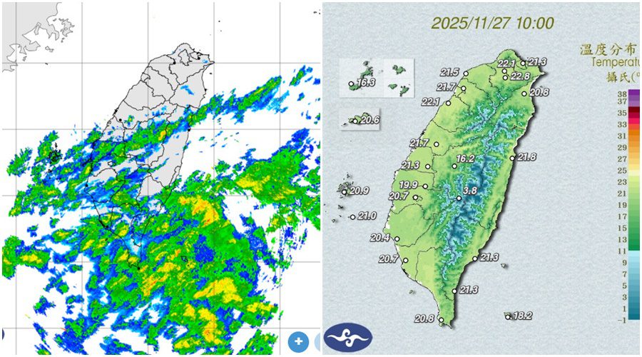 影音/北臺及東部較涼 一些地區有局部短暫雨及大雨 天琴增強為中颱