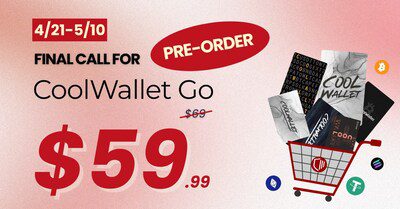 百萬用戶期待：全球冷錢包CoolWallet領銜品牌CoolWallet 重磅推出最新時尚冷錢包「CoolWallet Go」限時預購開跑中
