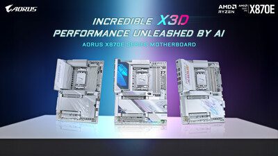 技嘉 AORUS X870E X3D 系列主機板正式上市  以 AI 全面釋放 AMD Ryzen™ X3D 處理器效能
