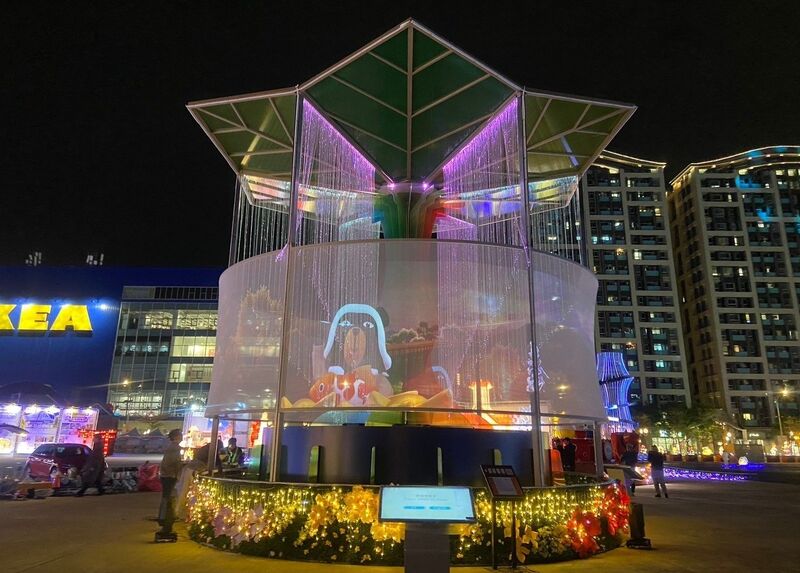 資策會創新3D浮空投影，台灣燈會許願樹成焦點
