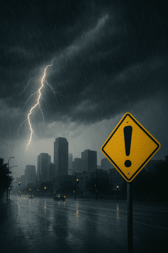 「警報響徹！大雷雨猛襲中南部5縣市　台南暴雨2小時不歇、溪水恐暴漲」