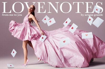 世界超級明星藝人 Ariana Grande 與 Luxe Brands 攜手合作，推出個人精心打造的獨家系列 Lovenotes，讓她的香水系列更上一層樓