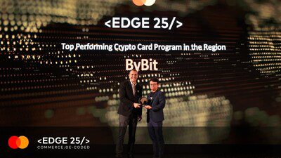 Bybit卡獲萬事達卡授予「表現最佳的加密貨幣卡」稱號