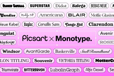 Picsart 與 Monotype 蒙納達成新合作：為全球超過 1.5 億創作者提供 2000 款精選字體