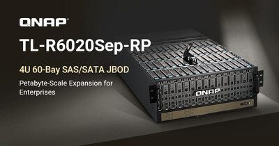 QNAP 推出高密度 4U 60-Bay SAS/SATA JBOD，單機實現 PB 級儲存