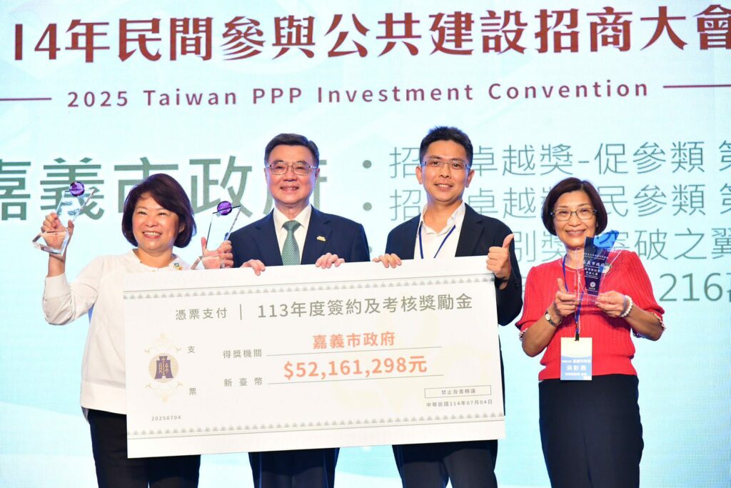嘉義市招商績效全國第一　勇奪三大獎獲頒逾5千萬獎勵金