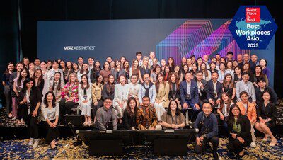 Merz Aesthetics®榮登卓越職場® 2025年度「亞洲最佳職場™」榜單榜首
