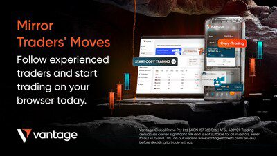 Vantage在客戶端網站上推出跟單交易功能及入金贈金
