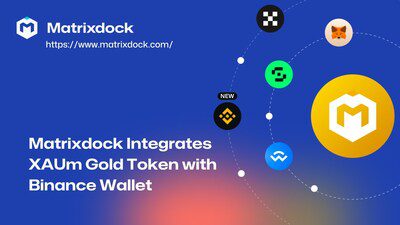 Matrixdock將XAUm黃金代幣與幣安錢包集成，以推動金融平等