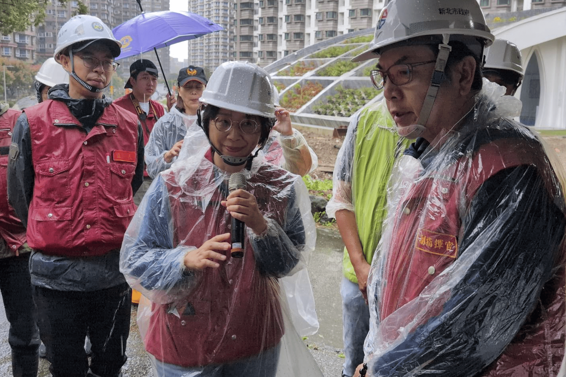 颱風來襲     劉和然視察淡水防災工程     叮囑市民留意安全