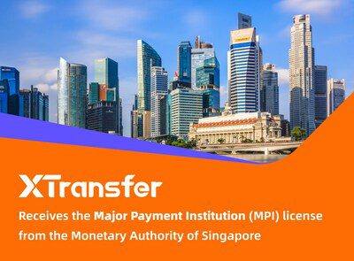 XTransfer 正式獲得新加坡大型支付機構牌照