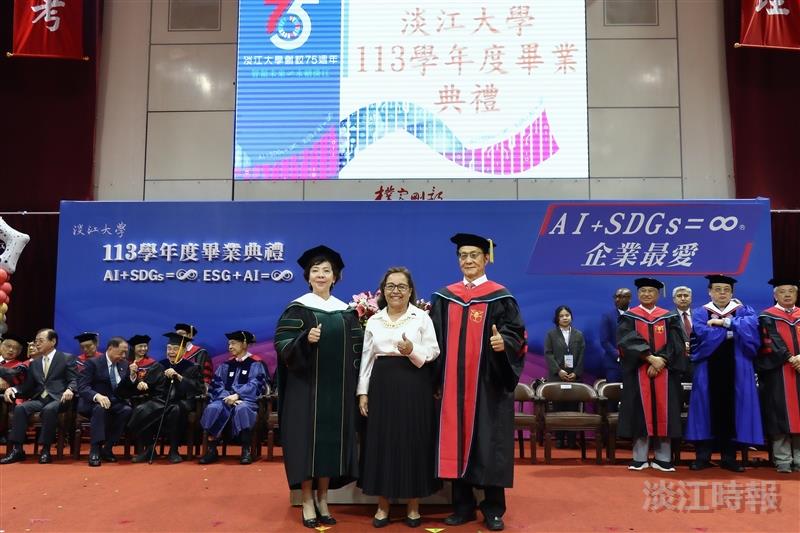 淡江大學113學年度畢業典禮　陳彥銘談淡江精神「老師一句鼓勵 人生全力以赴」